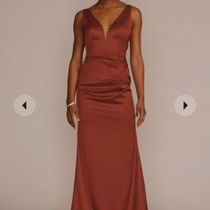 Cinnamon satin unaltered size 8